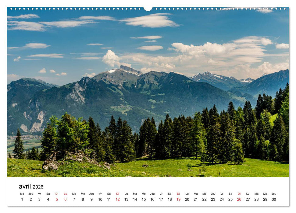 Randonnées en Suisse alpages valaisans (CALVENDO Calendrier supérieur 2026)
