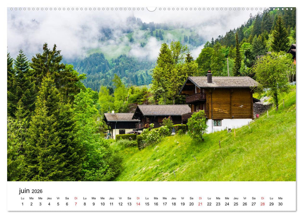 Randonnées en Suisse alpages valaisans (CALVENDO Calendrier supérieur 2026)