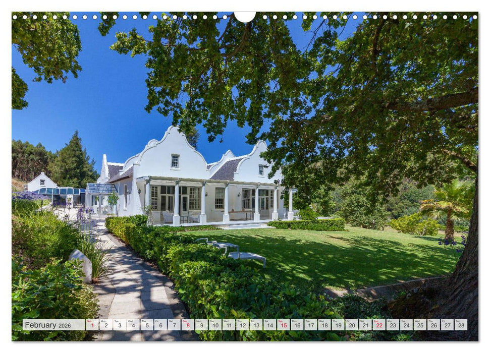 South African Wineries, wine architecture between tradition and modernity (CALVENDO Monthly Calendar 2026)