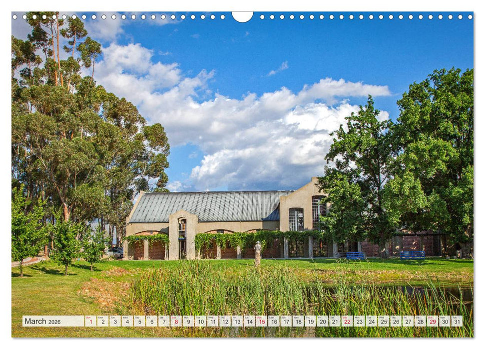 South African Wineries, wine architecture between tradition and modernity (CALVENDO Monthly Calendar 2026)