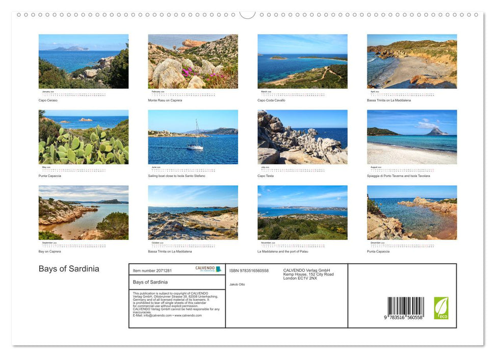 Bays of Sardinia (CALVENDO Premium-Calendar 2026)