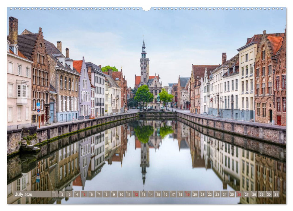 Bruges and Ghent, a photographic city tour in Flanders. (CALVENDO Premium-Calendar 2026)