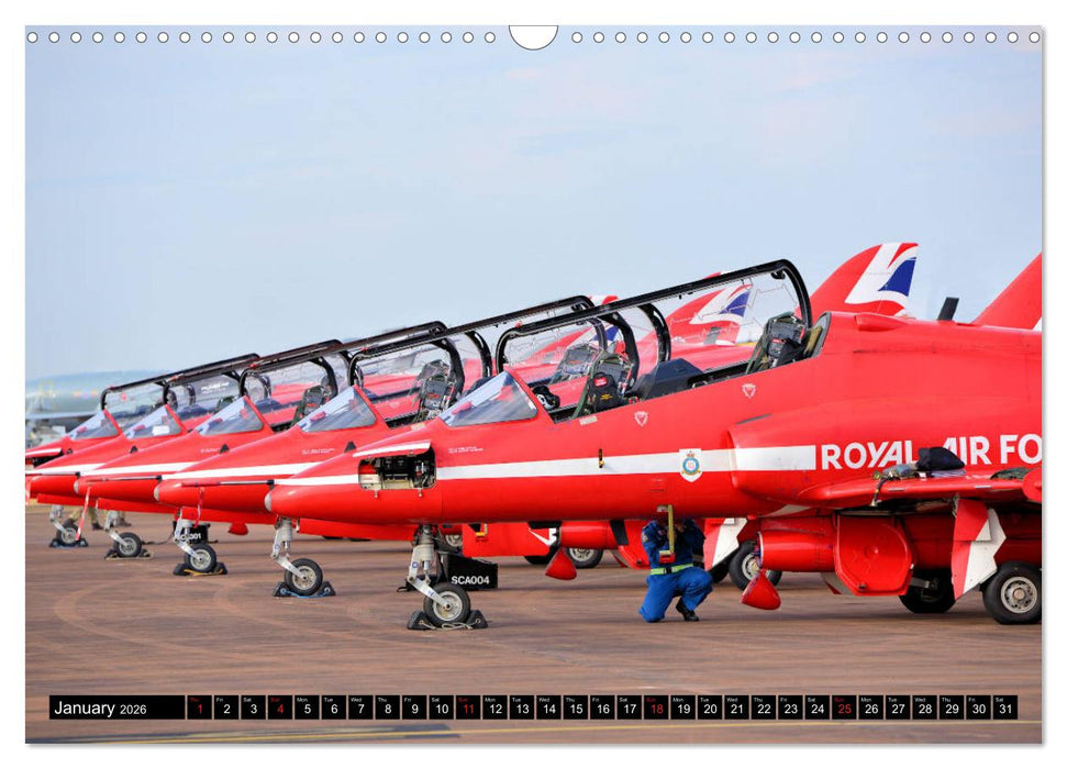 Royal Air Force The Red Arrows Formation Team (CALVENDO Monthly Calendar 2026)