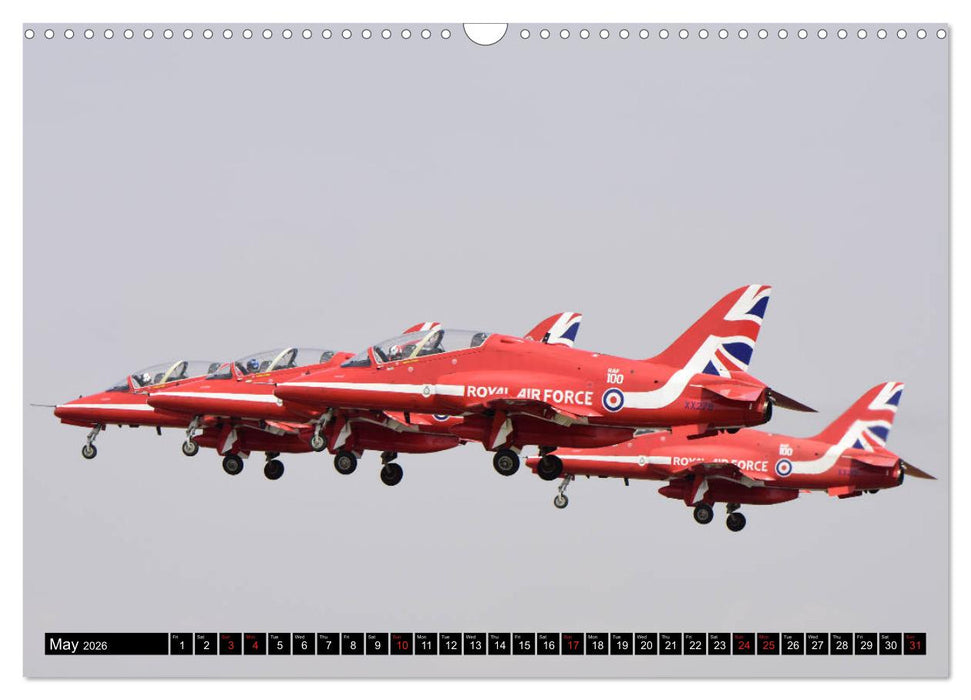 Royal Air Force The Red Arrows Formation Team (CALVENDO Monthly Calendar 2026)