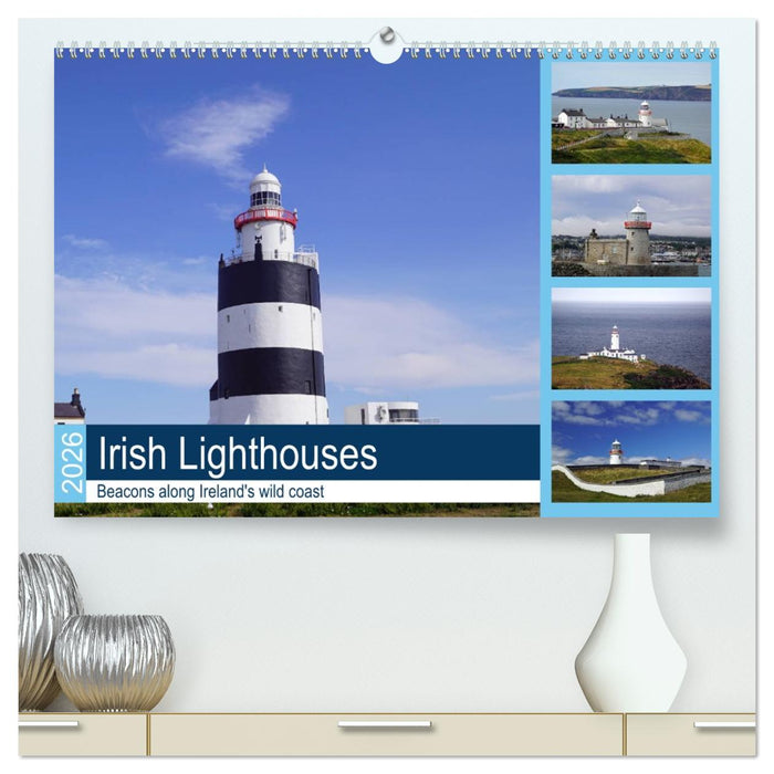 Irish Lighthouses - Beacons along Ireland's wild coast (CALVENDO Premium-Calendar 2026)