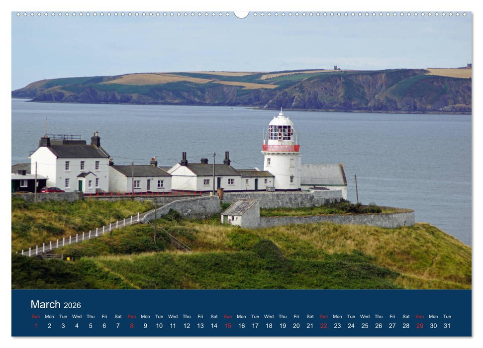 Irish Lighthouses - Beacons along Ireland's wild coast (CALVENDO Premium-Calendar 2026)