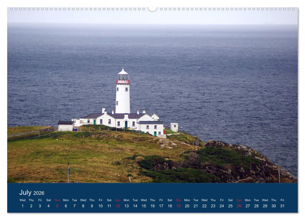 Irish Lighthouses - Beacons along Ireland's wild coast (CALVENDO Premium-Calendar 2026)