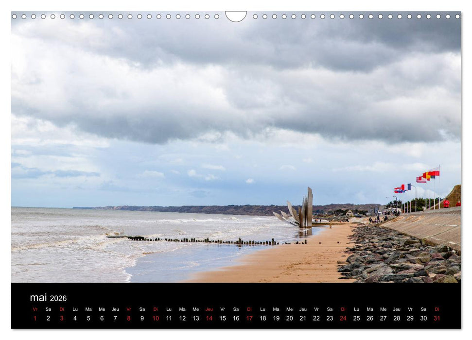 Normandie et Bretagne (CALVENDO Calendrier mensuel 2026)