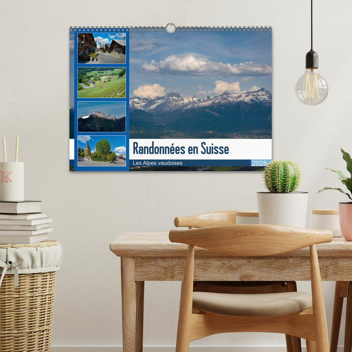 Randonnées en Suisse Les Alpes vaudoises (CALVENDO Calendrier mensuel 2026)