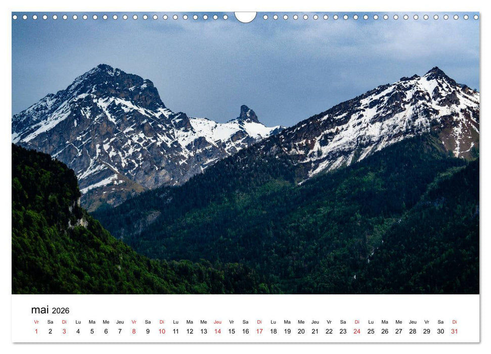 Randonnées en Suisse Les Alpes vaudoises (CALVENDO Calendrier mensuel 2026)