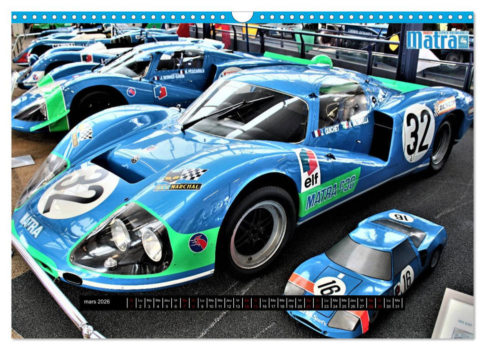 Matra en compétition (CALVENDO Calendrier mensuel 2026)