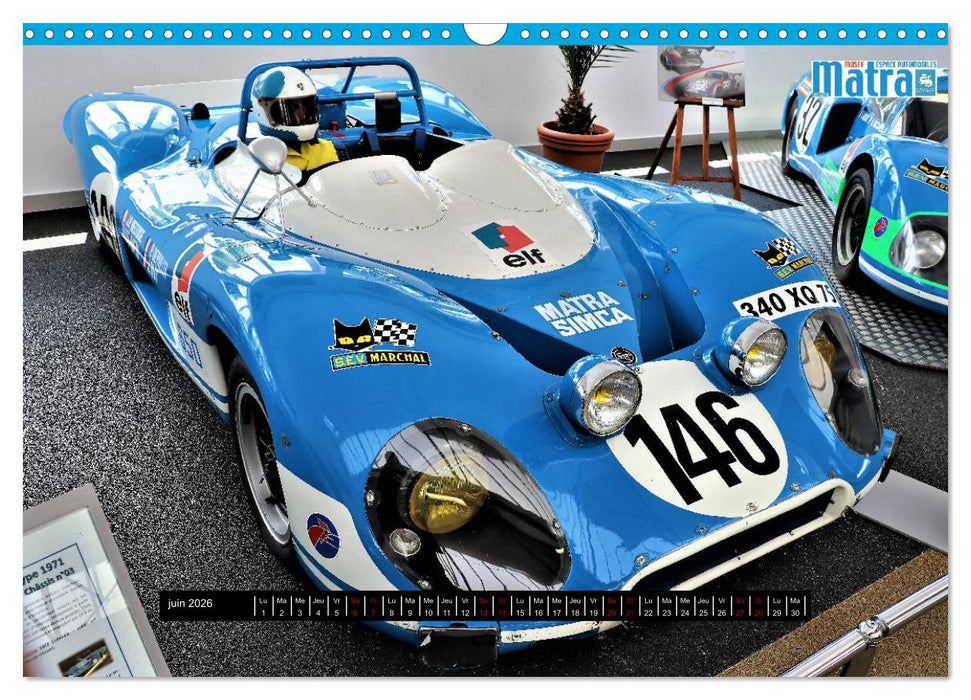 Matra en compétition (CALVENDO Calendrier mensuel 2026)