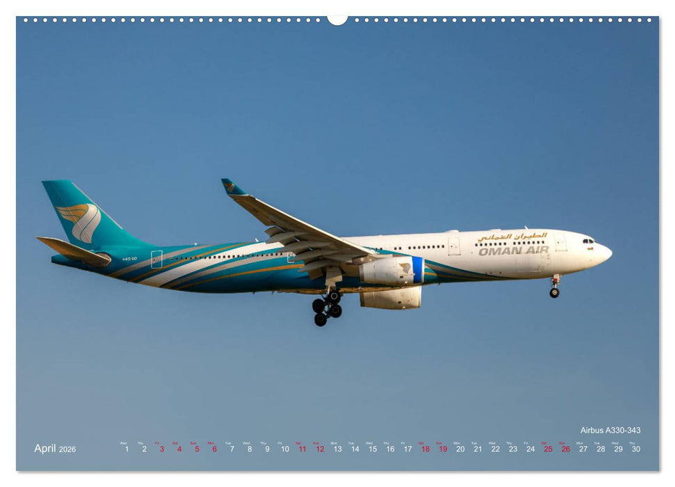 Airliners of the Middle East (CALVENDO Premium-Calendar 2026)