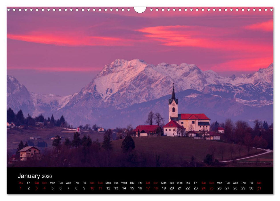 Mountains of Slovenia (CALVENDO Monthly Calendar 2026)