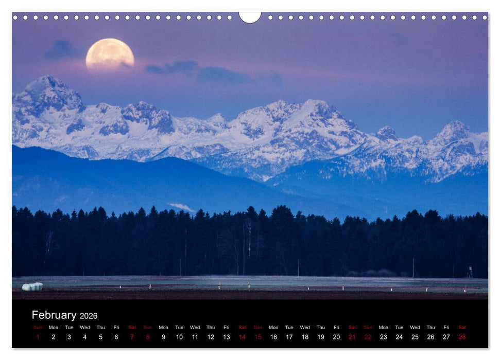 Mountains of Slovenia (CALVENDO Monthly Calendar 2026)