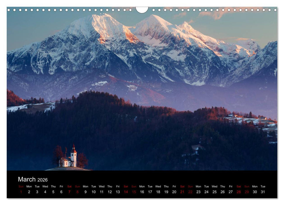 Mountains of Slovenia (CALVENDO Monthly Calendar 2026)