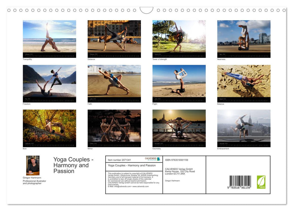 Yoga Couples - Harmony and Passion (CALVENDO Monthly Calendar 2026)