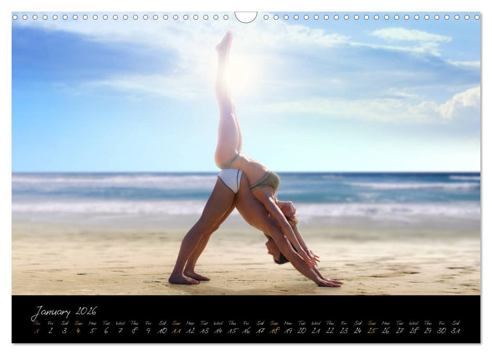 Yoga Couples - Harmony and Passion (CALVENDO Monthly Calendar 2026)