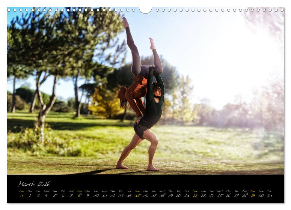 Yoga Couples - Harmony and Passion (CALVENDO Monthly Calendar 2026)