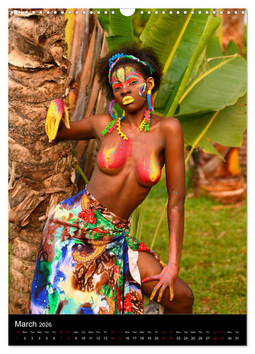 Equatorial Guinea Bodypainting Festival (CALVENDO Monthly Calendar 2026)