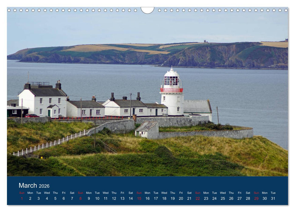 Irish Lighthouses - Beacons along Ireland's wild coast (CALVENDO Monthly Calendar 2026)