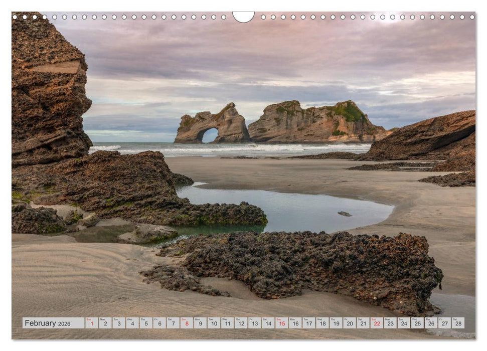 New Zealand, a photographic journey from North to South (CALVENDO Monthly Calendar 2026)