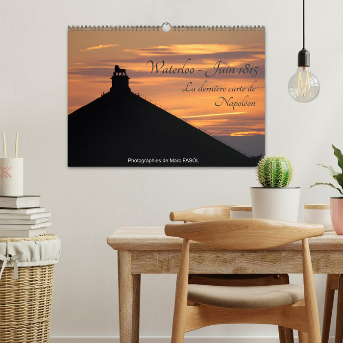 Waterloo - Juin 1815: la dernière carte de Napoléon (CALVENDO Calendrier mensuel 2026)
