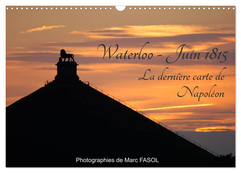 Waterloo - Juin 1815: la dernière carte de Napoléon (CALVENDO Calendrier mensuel 2026)