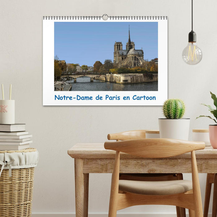Notre-Dame de Paris en Cartoon (CALVENDO Calendrier mensuel 2026)