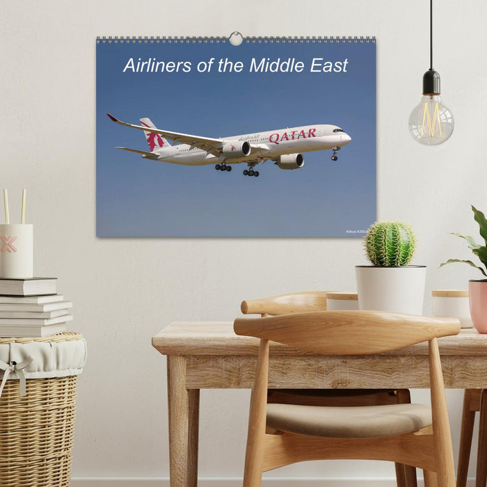 Airliners of the Middle East (CALVENDO Monthly Calendar 2026)