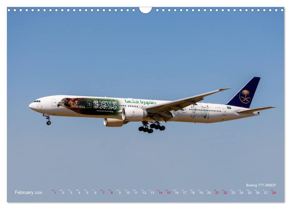 Airliners of the Middle East (CALVENDO Monthly Calendar 2026)