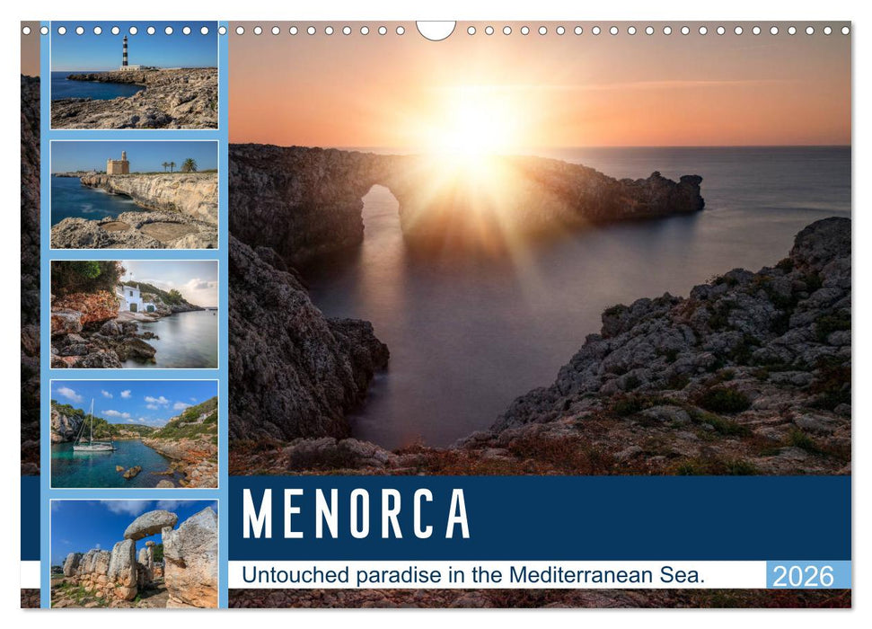 Menorca Untouched paradise in the Mediterranean Sea (CALVENDO Monthly Calendar 2026)
