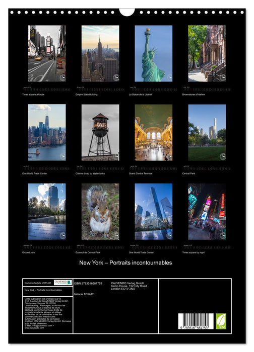 New York – Portraits incontournables (CALVENDO Calendrier mensuel 2026)