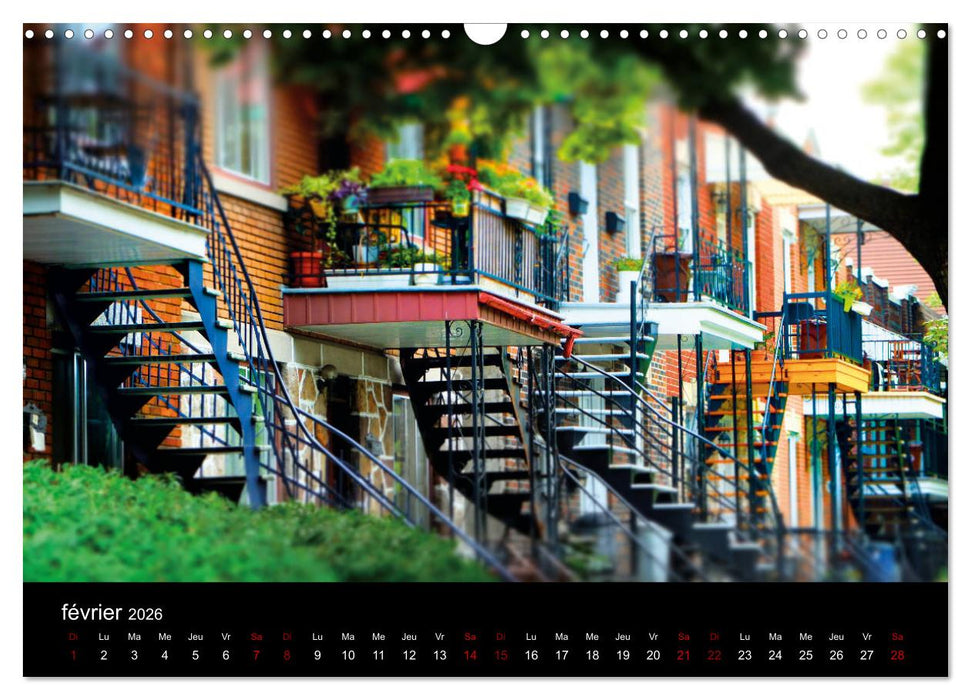 Couleurs pop sur Montréal (CALVENDO Calendrier mensuel 2026)