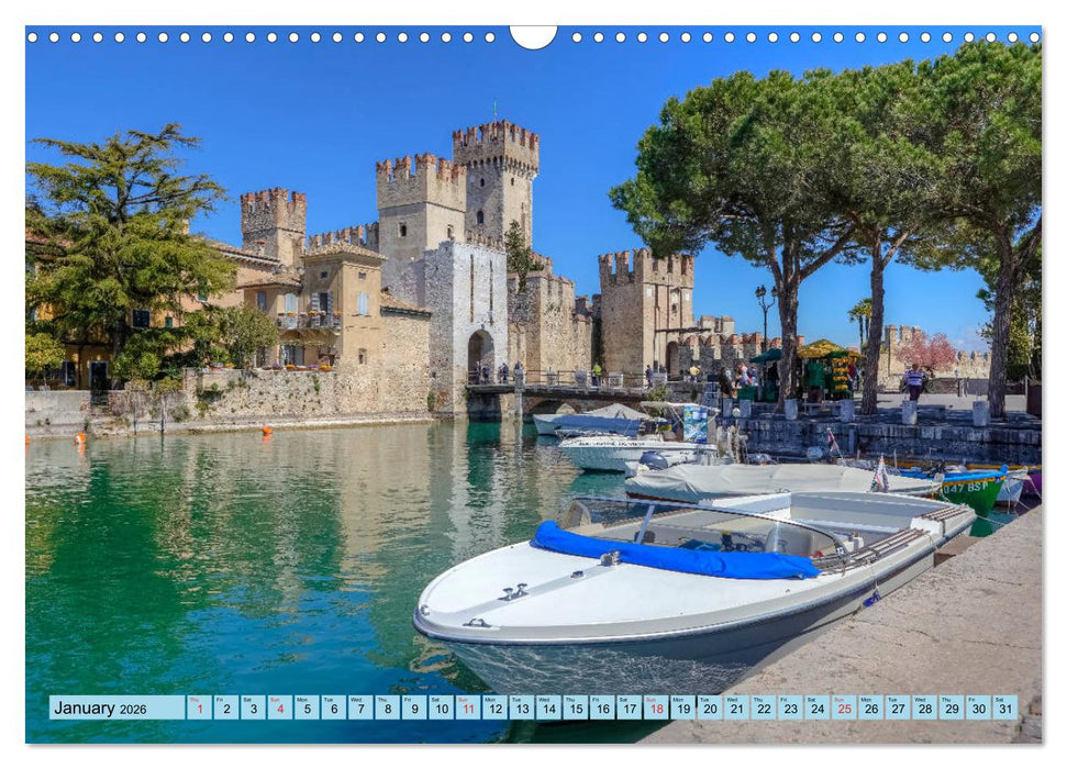 Lake Garda Mediterranean oasis in Northern Italy (CALVENDO Monthly Calendar 2026)
