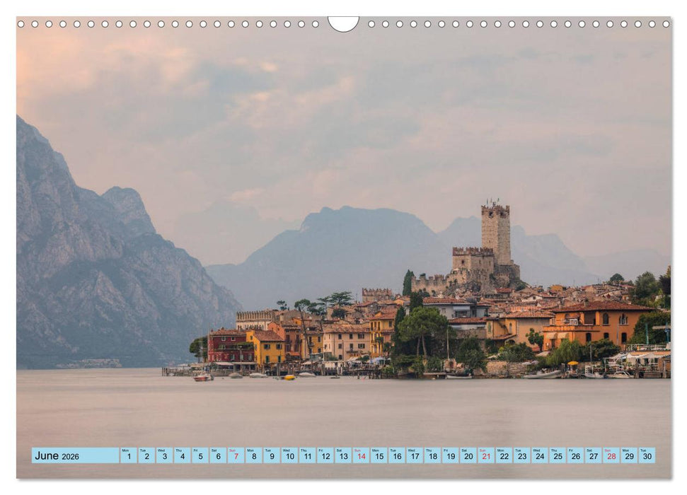Lake Garda Mediterranean oasis in Northern Italy (CALVENDO Monthly Calendar 2026)