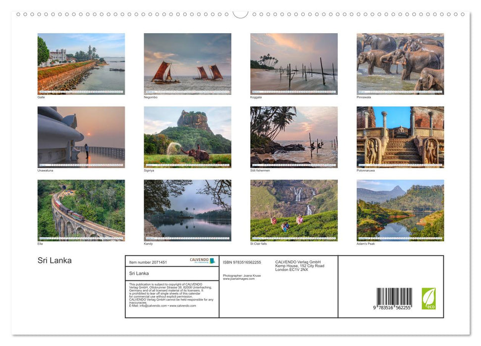 Sri Lanka (CALVENDO Premium-Calendar 2026)