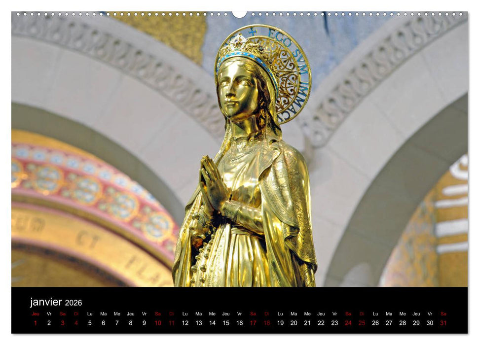 Un jour Lourdes (CALVENDO Calendrier supérieur 2026)