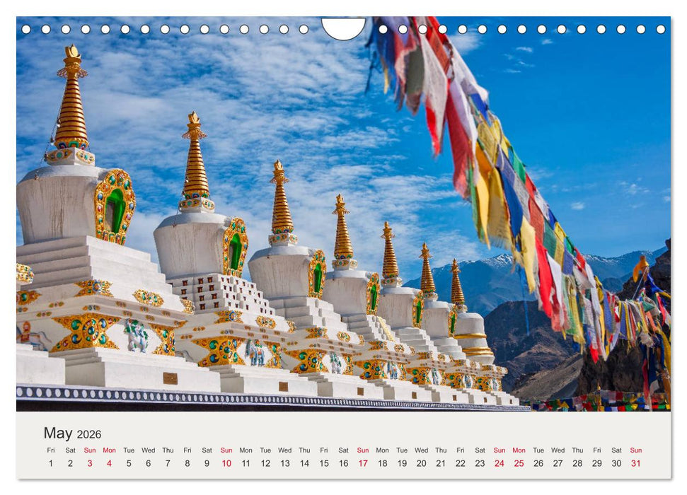 Buddhist Impressions of Ladakh (CALVENDO Monthly Calendar 2026)