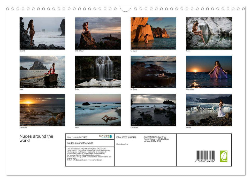 Nudes around the world (CALVENDO Monthly Calendar 2026)