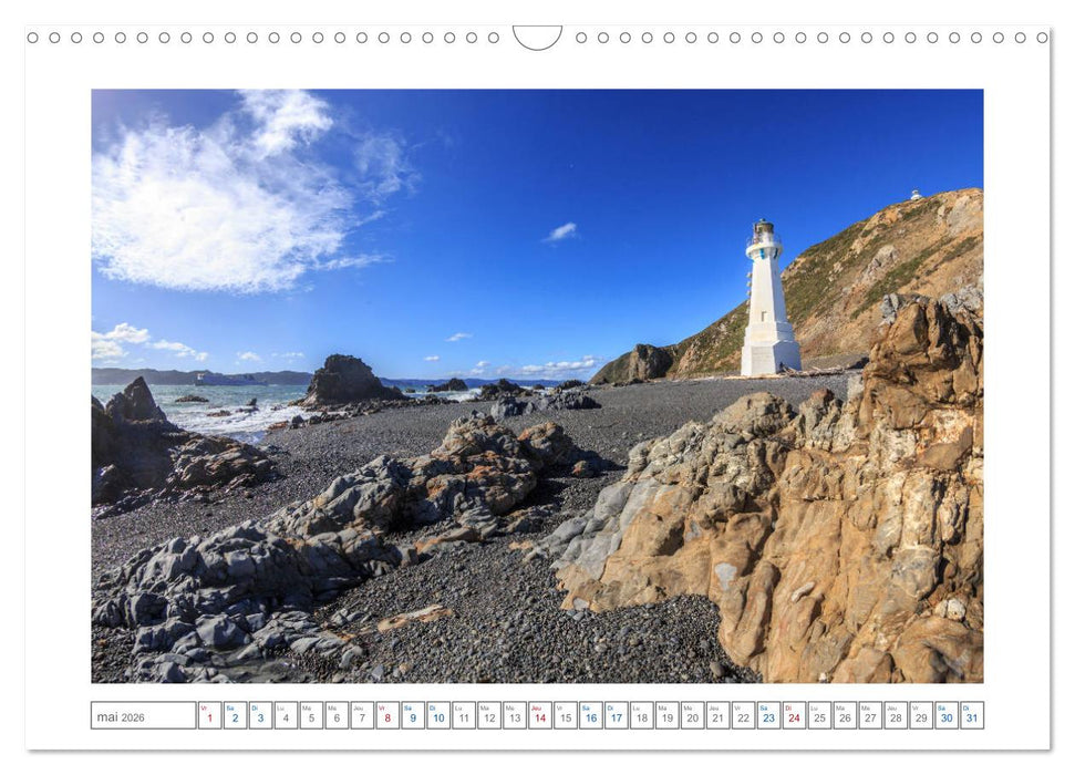 Phares de Nouvelle-Zélande (CALVENDO Calendrier mensuel 2026)