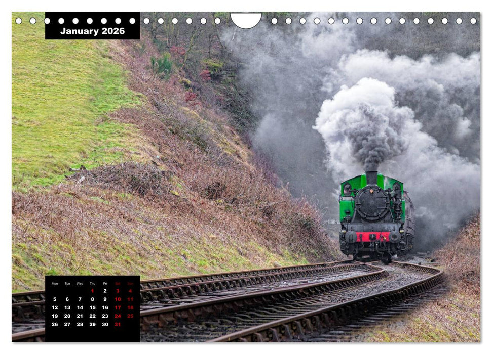 Assorted photographs of STEAM LOCOMOTIVES (CALVENDO Monthly Calendar 2026)