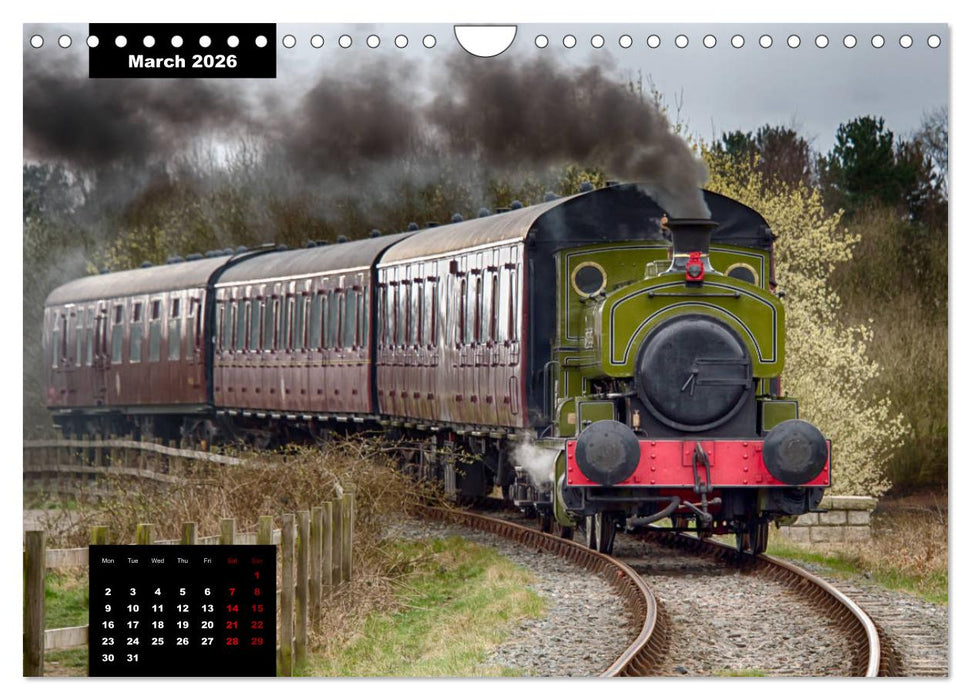 Assorted photographs of STEAM LOCOMOTIVES (CALVENDO Monthly Calendar 2026)