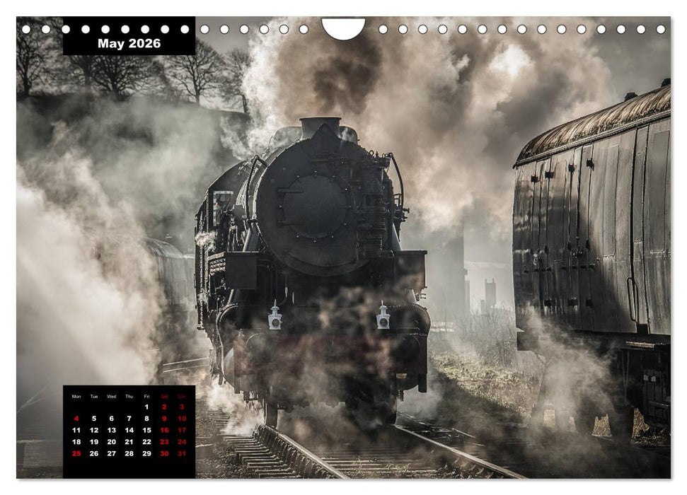 Assorted photographs of STEAM LOCOMOTIVES (CALVENDO Monthly Calendar 2026)