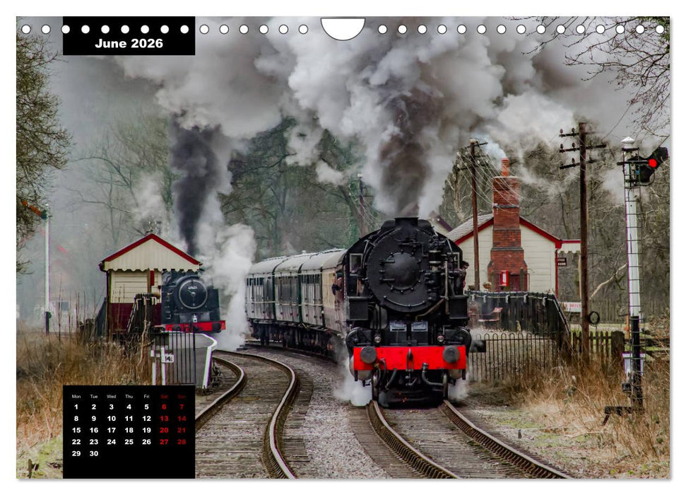 Assorted photographs of STEAM LOCOMOTIVES (CALVENDO Monthly Calendar 2026)