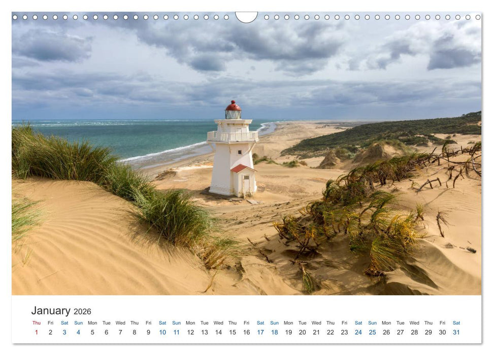 Lighthouses of New Zealand (CALVENDO Monthly Calendar 2026)
