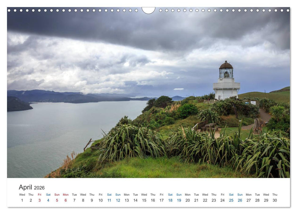 Lighthouses of New Zealand (CALVENDO Monthly Calendar 2026)