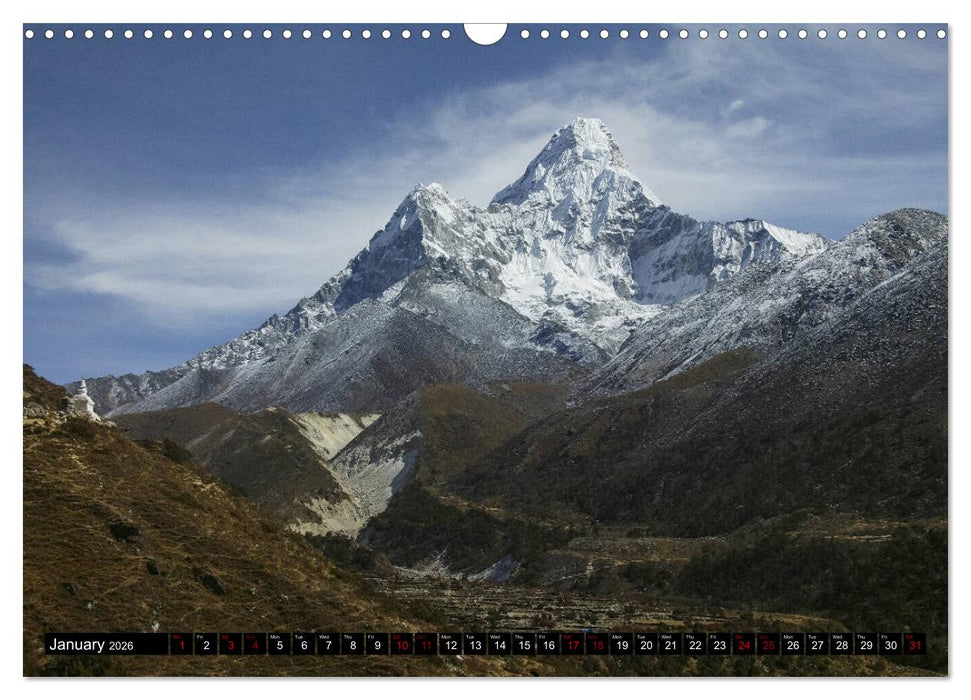 The Nepal Himalaya (CALVENDO Monthly Calendar 2026)
