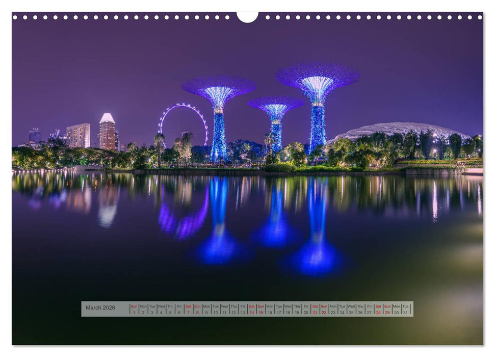 Discover Singapore (CALVENDO Monthly Calendar 2026)