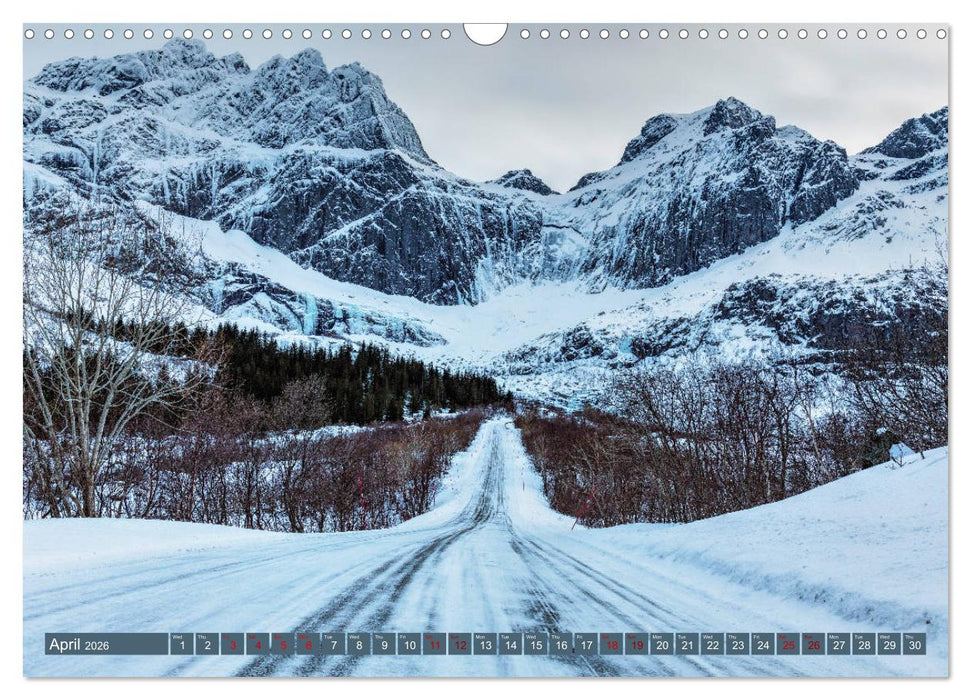 Lofoten, Norway's untamed beauty in Winter (CALVENDO Monthly Calendar 2026)